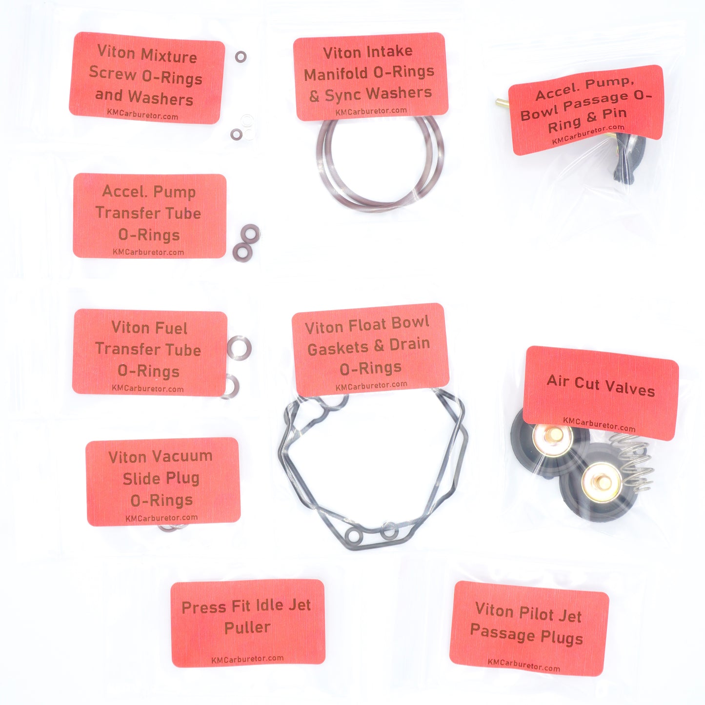 Honda CX500 Complete Carburetor Seal Kit - For 1978-1982 Models WITH Accelerator Pump