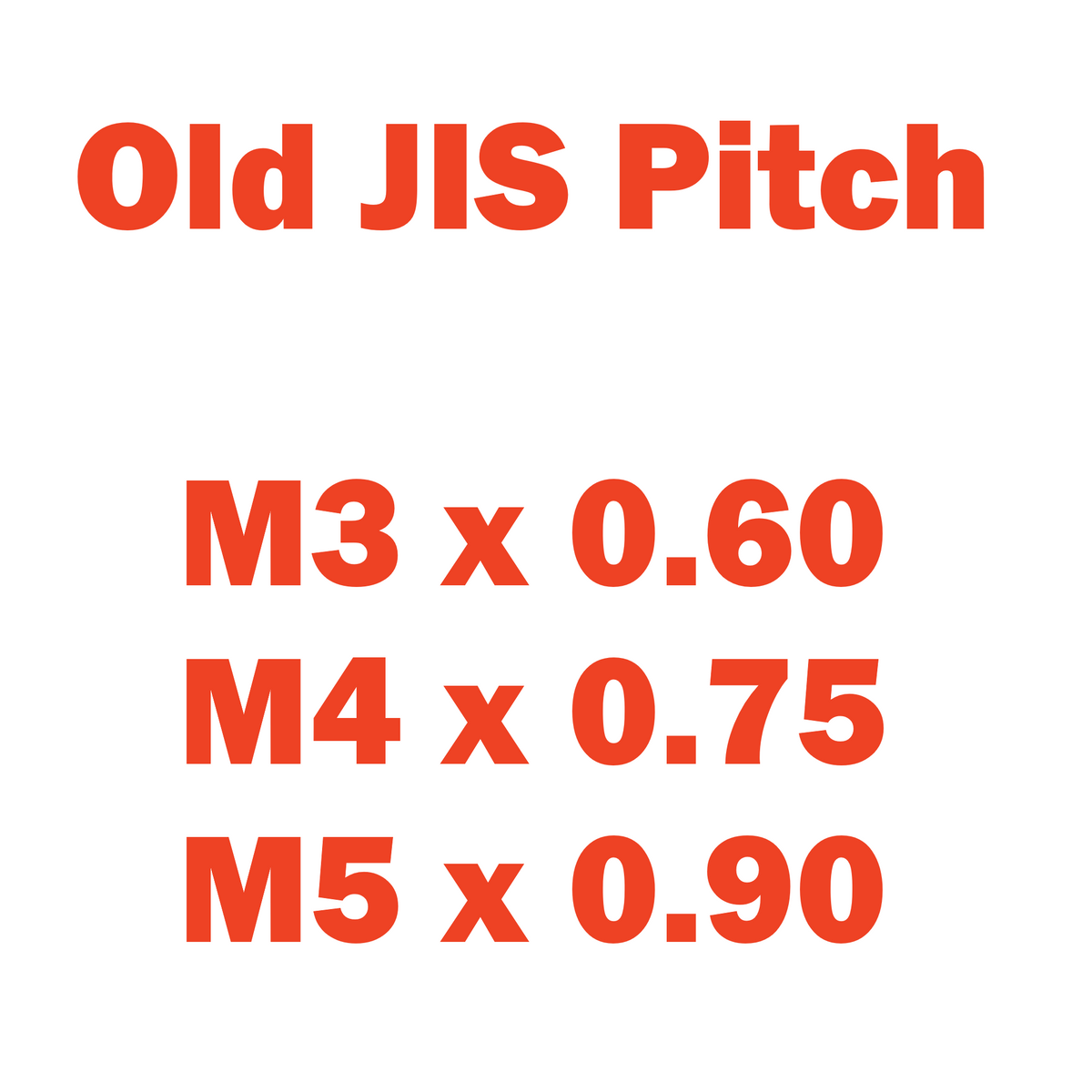 Pre 1967 Old JIS Thread Screws